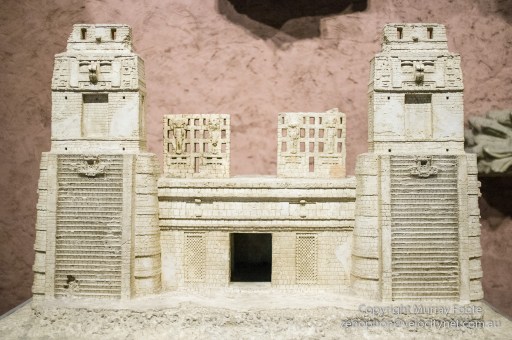 Model of Mayan temple in Tikal, American Museum of Natural History