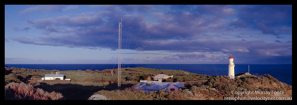 Cape Schanck panorama Nagaoka 5x4" field camera with 6x9 roll film back 21 April 1987 150mm Linhof Technika Symmar f22 1/15 second Fujichrome 50