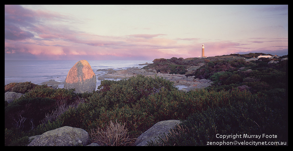 Eddystone Point at Sunset Nagaoka 5x4" Field Camera 150mm Linhof Schneider Technika Symmar  f5.6 12 seconds  Fujichrome 50