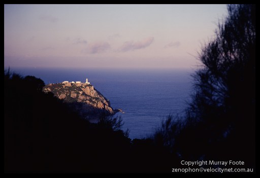 Wilson's Prom in late afternoon 4:45am  24 April 1987 Arca-Swiss 5x4" monorail camera 240mm Schneider Xenar f11 1 second Fujichrome 50