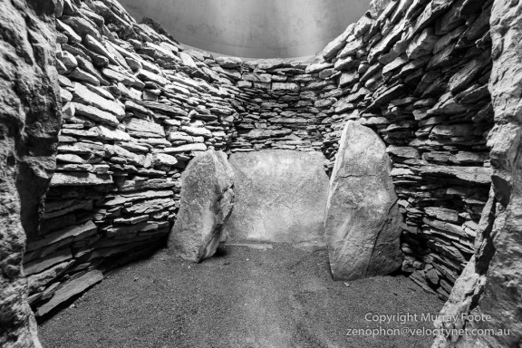 Inside long cairn