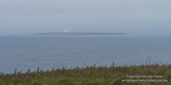 Pentland Skerries Lighthouse, Muckle Skerry, from Duncansby Head
