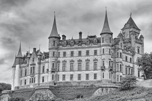 Black and White, Castles, History, Landscape, Monochrome, Nature, Photography, Scotland, Travel,Dunrobin Castle