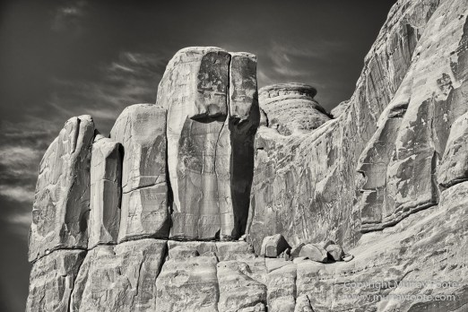 Arches National Park, Black and White, Infrared, Landscape, Park Avenue, Photography, Southwest Canyonlands, Travel, USA, Utah