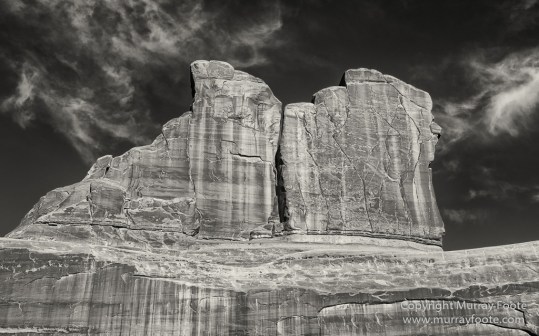 Arches National Park, Black and White, Infrared, Landscape, Park Avenue, Photography, Southwest Canyonlands, Travel, USA, Utah
