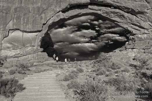 Arches National Park, Black and White, Landscape, Monochrome, Photography, Southwest Canyonlands, The Windows, Travel, USA, Utah