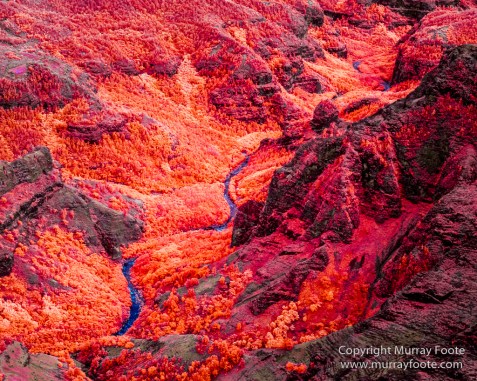Hawaii, Helicopter, Infrared, Kauai, Landscape, Na Pali Coast, Photography, Travel, Waimea Canyon