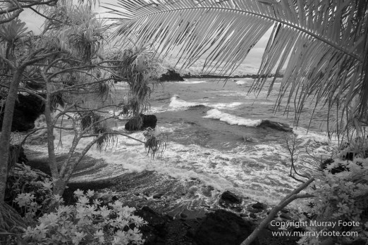 Black and White, Hawaii, Hui Aloha Church, Infrared, Kahanu Gardens, Kipahulu, Landscape, Maui, Monochrome, Photography, Pi'inihale Heiau, seascape, Travel, Waianapanapa Black Sand Beach