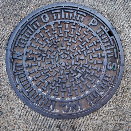 Architecture, Cadillac Hearse, Drain covers, Faubourg Marigny, Marigny, New Orleans, Photography, Street photography, Travel, USA