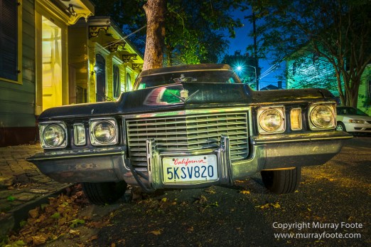 Architecture, Cadillac Hearse, Drain covers, Faubourg Marigny, Marigny, New Orleans, Photography, Street photography, Travel, USA