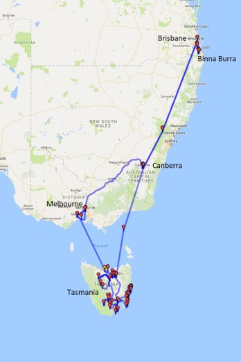 Australia, Binna Burra, Bruny Island, Bushwalking, Hobart, Lamington National Park, Landscape, Mount Field National Park, Overland Track, Photography, Queensland, Styx, Tasmania, Travel, Wineglass Bay Sail Walk