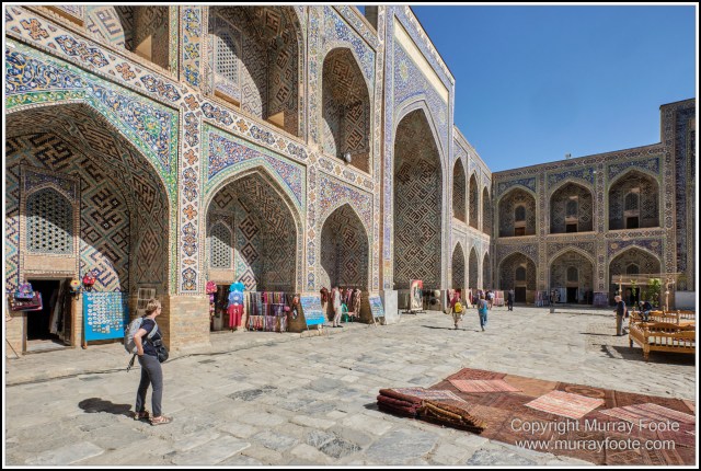 Architecture, Ceramics, History, Landscape, Photography, Registan, Samarkand, Shir Dor Madrassah, Street photography, Tillya-Kari Madrassah, Travel, Ulugh Beg Madrassah, Uzbekistan