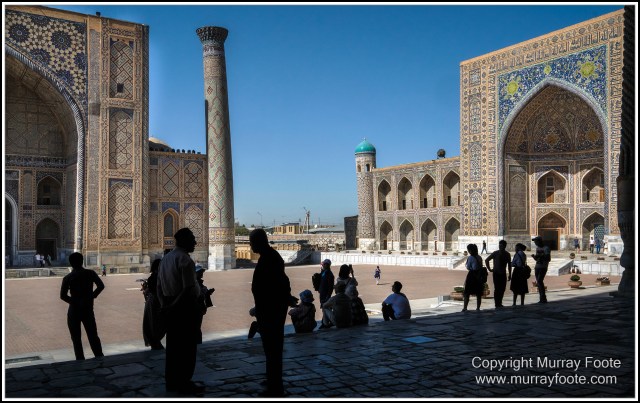 Architecture, Ceramics, History, Landscape, Photography, Registan, Samarkand, Shir Dor Madrassah, Street photography, Tillya-Kari Madrassah, Travel, Ulugh Beg Madrassah, Uzbekistan