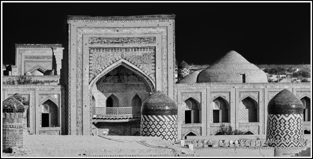 Architecture, Black and White, Khiva, Landscape, Monochrome, Photography, Street photography, Travel, Uzbekistan