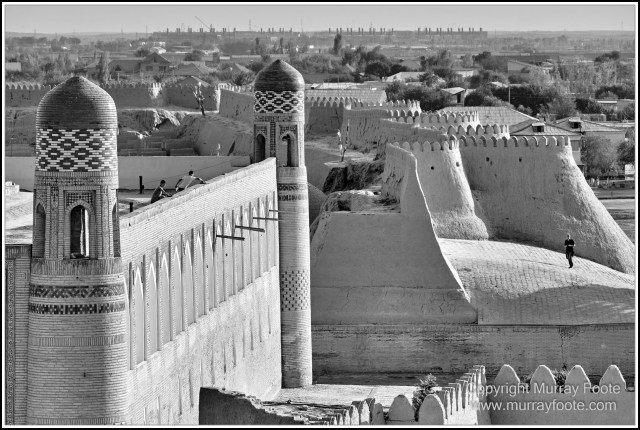 Architecture, Black and White, Khiva, Landscape, Monochrome, Photography, Street photography, Travel, Uzbekistan