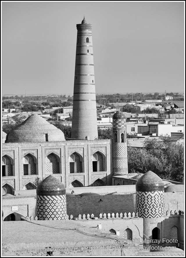 Architecture, Black and White, Khiva, Landscape, Monochrome, Photography, Street photography, Travel, Uzbekistan