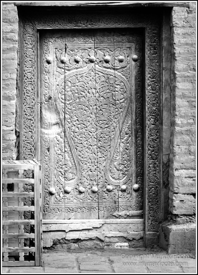Architecture, Black and White, Khiva, Landscape, Monochrome, Photography, Street photography, Travel, Uzbekistan