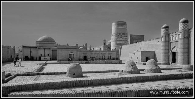 Architecture, Black and White, Khiva, Landscape, Monochrome, Photography, Street photography, Travel, Uzbekistan