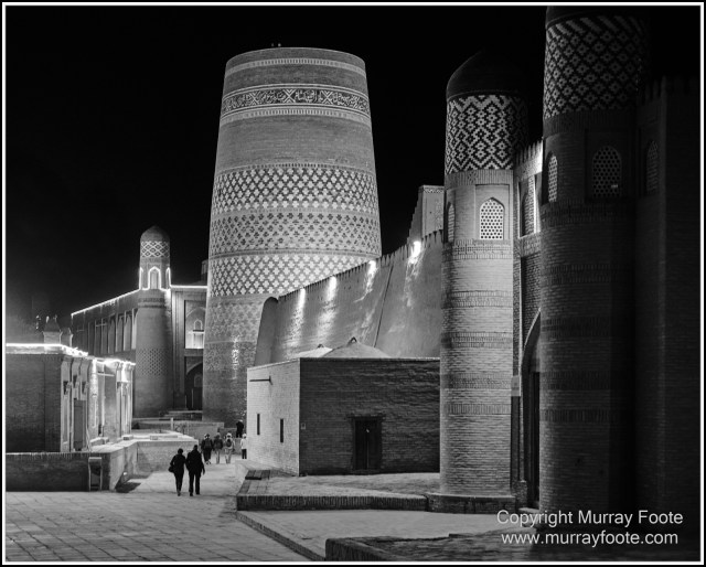 Architecture, Black and White, Khiva, Landscape, Monochrome, Photography, Street photography, Travel, Uzbekistan