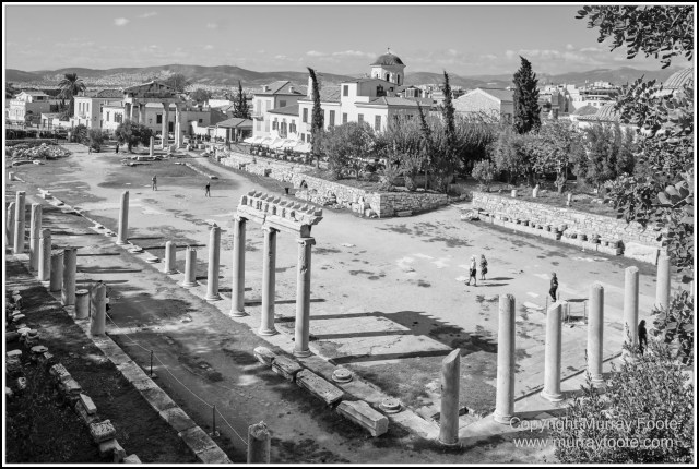 Acropolis, Ancient Agora of Athens, Archaeology, Architecture, Athens, Black and White, Greece, History, Landscape, Monochrome, Photography, Roman Agora, Street photography, Travel
