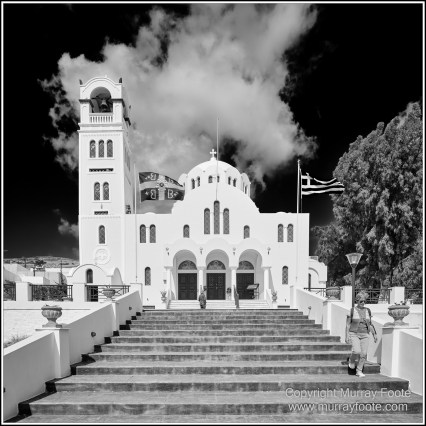 Architecture, Belltowers, Black and White, Emporio, Greece, Landscape, Monochrome, Oia, Photography, Santorini, Street photography, Thira, Travel
