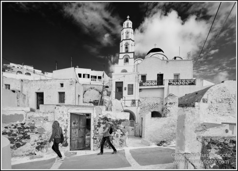 Akrotiri, Archaeology, Architecture, Belltowers, Black and White, Greece, Landscape, Monochrome, Photography, Pyrgos, Santorini, Street photography, Thira, Travel